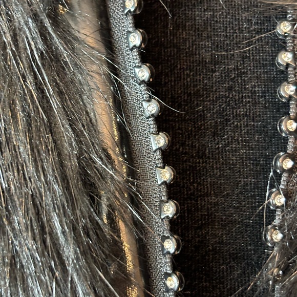 Roberto Cavalli Vintage Black Faux Fur Hooded Sweater Jacket Small - Picture 13 of 16